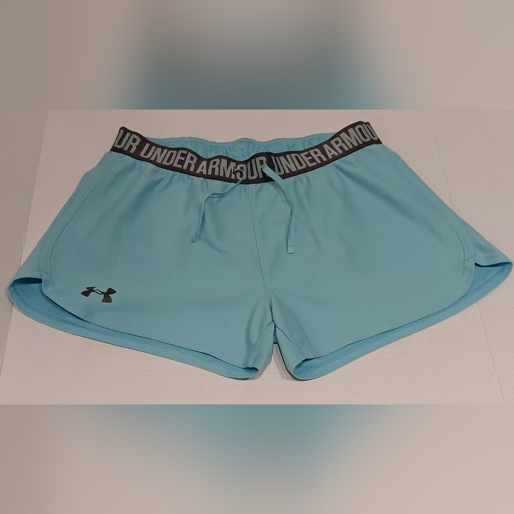 UNDER ARMOUR Women's Aqua Athletic Shorts with Branded Waistband